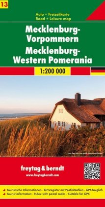 Freytag & Berndt Autokarte Mecklenburg-Vorpommern / Mecklenburg-Western Pomerania. Mecklembourg-Poméranie occidentale / Meclenburgo-Pomerania Occidentale / Mecklemburgo-Pomerania Occidental
