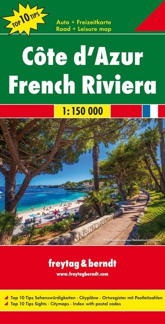 Freytag & Berndt Autokarte Cote d'Azur. Costa Azzurra / Costa Azul / French Riviera main product photo