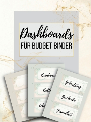 Dashboards für Budget Binder A6