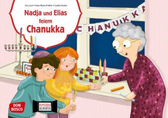 Nadja und Elias feiern Chanukka. Kamishibai Bildkartenset