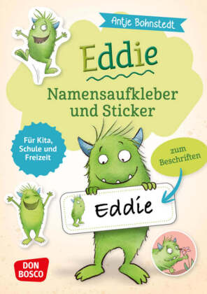 Eddie-Namensaufkleber und Sticker für Kita, Schule und Freizeit