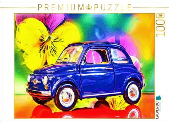 CALVENDO Puzzle Der Fiat Nuova 500 aus Italien wurde von 1957 bis 1975 gebaut. | 1000 Teile Lege-Größe 64x48cm Foto-Puzzle für glückliche Stunden
