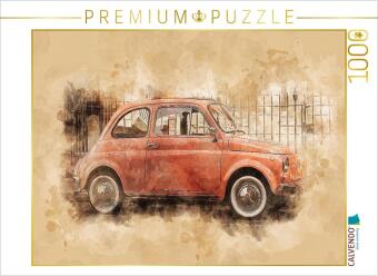 CALVENDO Puzzle Fiat Nuova 500 | 1000 Teile Lege-Größe 64x48cm Foto-Puzzle für glückliche Stunden