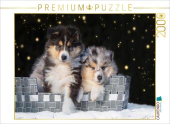 CALVENDO Puzzle Colliewelpen | 2000 Teile Lege-Größe 90x67cm Foto-Puzzle für glückliche Stunden