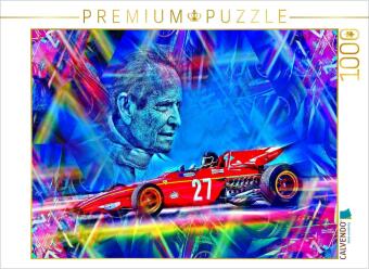 CALVENDO Puzzle Der Ferrari 312B mit Rennfahrer Jacky Ickx ist...