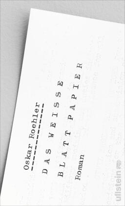 Das weiße Blatt Papier