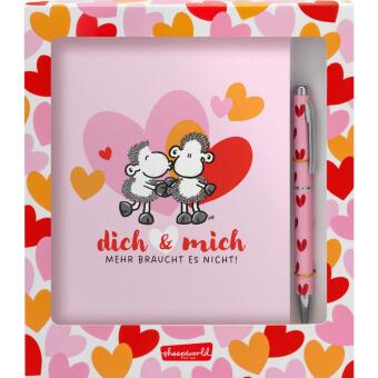 Schreibset mit Motiv "Dich & Mich"