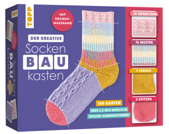 Der kreative SockenBAUKasten. Das große Karten-Set mit Sockenmaßband