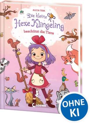Die kleine Hexe Klingeling beschützt die Tiere