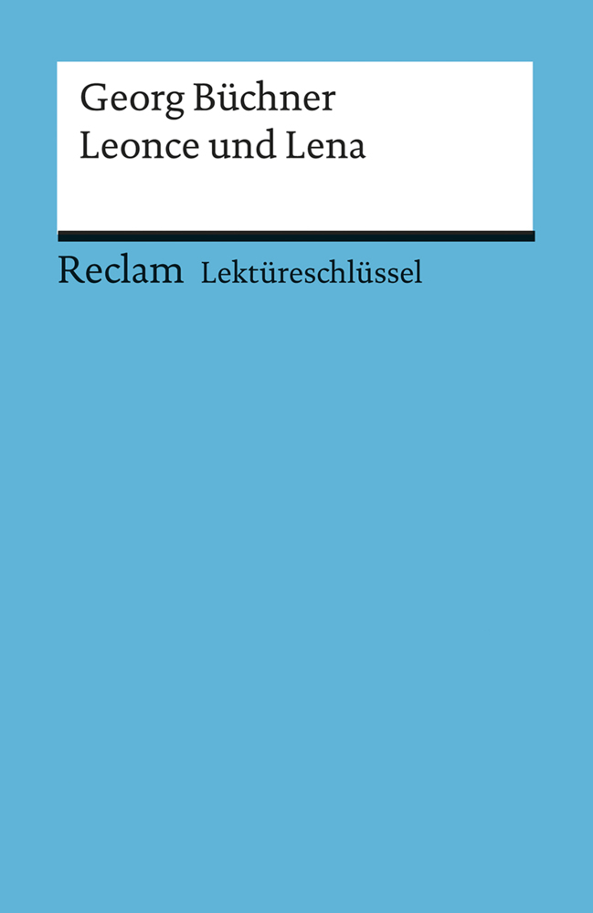 Lektüreschlüssel Georg Büchner 'Leonce und Lena' main product photo