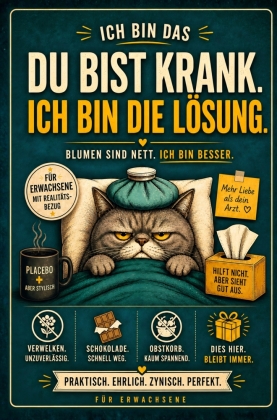 Du bist krank. Ich bin die Lösung: Witziges Gute-Besserung-Bu...
