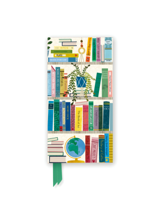 Schmales Hardcover-Notizbuch: Georgia Breeze, Bücherregal