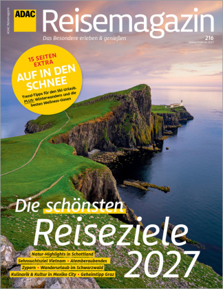 ADAC Reisemagazin mit Titelthema Schönste Reiseziele 2027