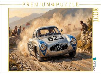 CALVENDO Puzzle Platz 2 bei der Targa Florio 1952 - Karl Kling und Hans Klenk | 1000 Teile Lege-Größe 64x48cm Foto-Puzzle für glückliche Stunden