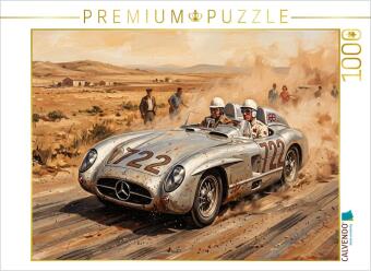 CALVENDO Puzzle Stirling Moss und Denis Jenkinson siegten im Mercedes-Benz 300 SLR bei der Mille Miglia 1955. | 1000 Teile Lege-Größe 64x48cm Foto-Puzzle für glückliche Stunden