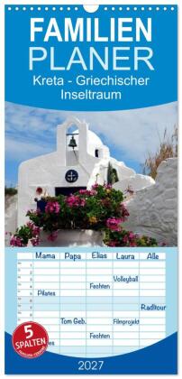 Familienplaner 2027 - Kreta - Griechischer Inseltraum mit 5 Sp...
