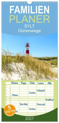 Familienplaner 2027 - SYLT Dünenwege mit 5 Spalten (Wandkalen...