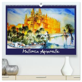 Mallorca Aquarelle (hochwertiger Premium Wandkalender 2027 DIN...