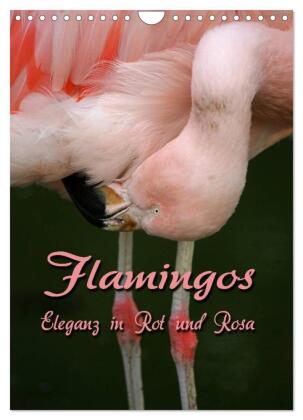 Flamingos - Eleganz in Rot und Rosa (Wandkalender 2027 DIN A4 ...