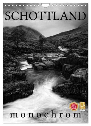 Schottland Monochrom (Wandkalender 2027 DIN A4 hoch), CALVENDO...