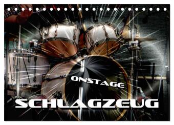 Schlagzeug onstage (Tischkalender 2027 DIN A5 quer), CALVENDO ...