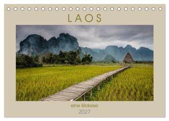 Laos - eine Bildreise (Tischkalender 2027 DIN A5 quer), CALVEN...