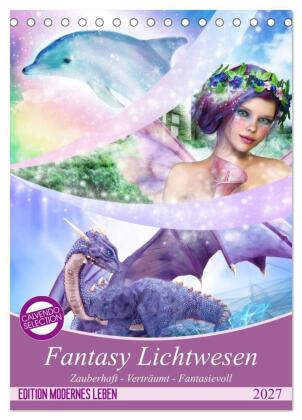 Fantasy Lichtwesen (Tischkalender 2027 DIN A5 hoch), CALVENDO ...