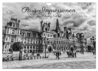 Paris-Impressionen in Schwarz-Weiß (Wandkalender 2027 DIN A4 ...