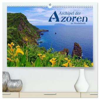 Archipel der Azoren im Nordatlantik (hochwertiger Premium Wand...