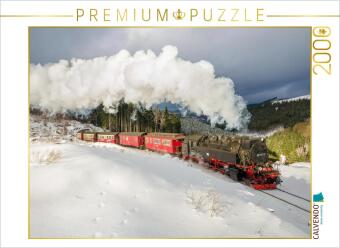 CALVENDO Puzzle Brockenbahn bei Drei Annen 2000 Teile Puzzle quer | 2000 Teile Lege-Größe 90 × 67 cm Foto-Puzzle für glückliche Stunden