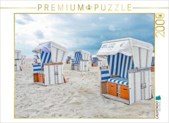 CALVENDO Puzzle Strandkörbe 2000 Teile Puzzle quer | 2000 Teile Lege-Größe 90 × 67 cm Foto-Puzzle für glückliche Stunden