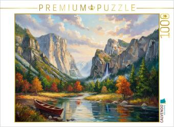 CALVENDO Puzzle Yosemite Valley mit Boot am Morgen | 1000 Teil...
