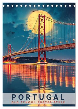 Portugal - Old School Poster Style (Tischkalender 2027 DIN A5 ...