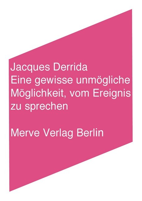 Eine gewisse unmögliche Möglichkeit, vom Ereignis zu sprechen main product photo