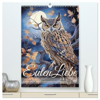 Eulenliebe (hochwertiger Premium Wandkalender 2027 DIN A2 hoch...