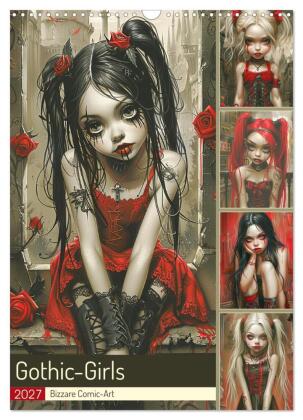 Gothic-Girls. Bizzare Comic-Art (Wandkalender 2027 DIN A3 hoch...