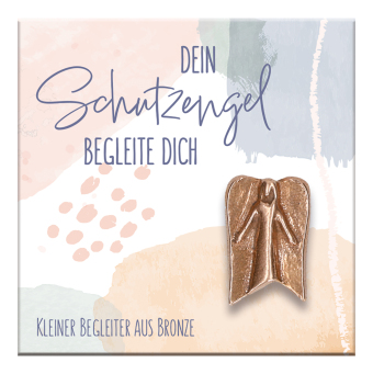 Engel-Plakette aus Bronze - Dein Schutzengel begleite dich