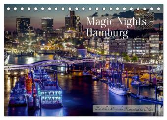 Magic Nights Hamburg (Tischkalender 2027 DIN A5 quer), CALVEND...