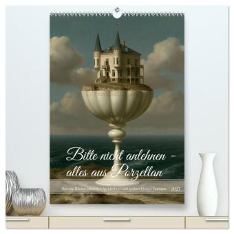 Bitte nicht anlehnen - alles aus Porzellan (hochwertiger Premium Wandkalender 2027 DIN A2 hoch), Kunstdruck in Hochglanz