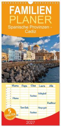 Familienplaner 2027 - Spanische Provinzen - Cadiz mit 5 Spalten (Wandkalender, 21 x 45 cm) CALVENDO