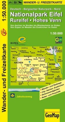 Nationalpark Eifel, Rureifel, Hohes Venn Wander- und Freizeitkarte