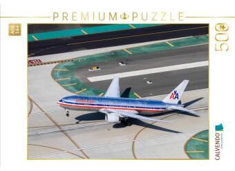 CALVENDO Puzzle American Airlines Boeing 777-200 Los Angeles, USA | 500 Teile Lege-Größe 48 × 36 cm Foto-Puzzle für Erwachsene