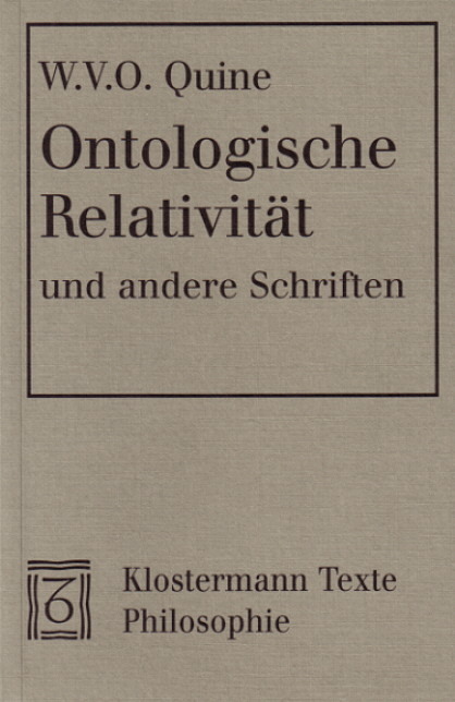 Ontologische Relativität und andere Schriften main product photo