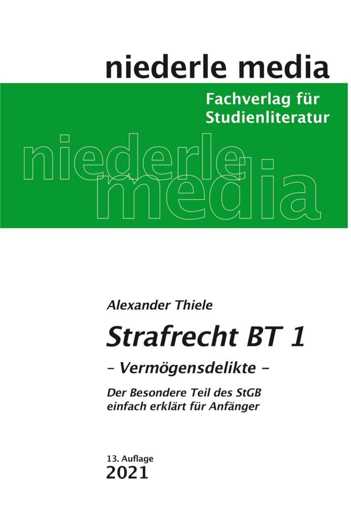 Strafrecht BT 1 - 2021 - Vermögensdelikte main product photo