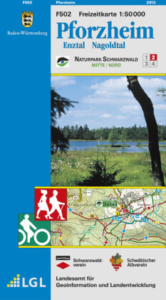 Topographische Freizeitkarte Baden-Württemberg Pforzheim