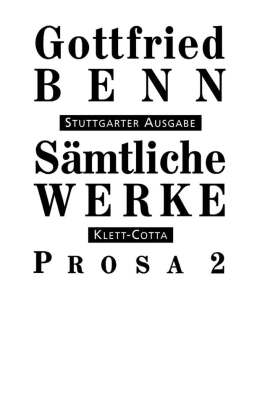 Sämtliche Werke - Stuttgarter Ausgabe. Bd. 4 - Prosa 2 (Sämtliche Werke - Stuttgarter Ausgabe, Bd. 4). Tl.2