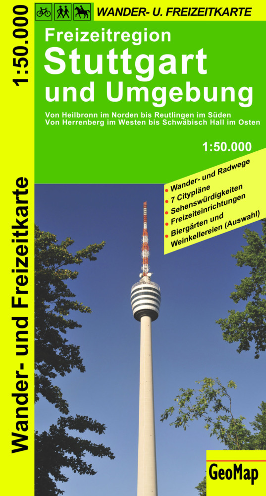 GeoMap Karte Freizeitregion Stuttgart und Umgebung main product photo