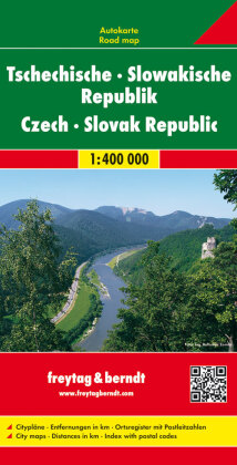 Freytag & Berndt Autokarte Tschechische, Slowakische Republik. República Checa, Eslovaquia. Tsjechie, Slowakije. Czech, Slovak Republic. Rép. Tchèque, Rép. Slovaque. Rep. Ceca, Rep. Slovacca