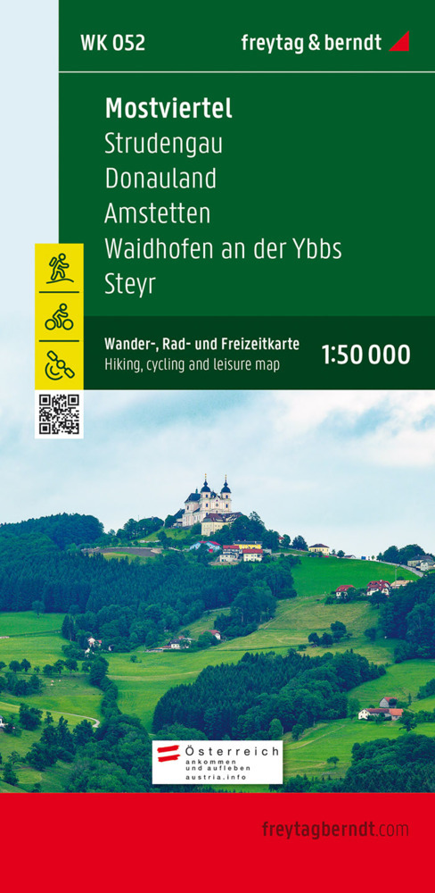 Mostviertel, Wander-, Rad- und Freizeitkarte 1:50.000, freytag & berndt, WK 052 main product photo