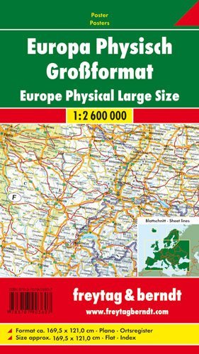 Europa physisch, Poster, 1:2,6 Mill, Großformat main product photo